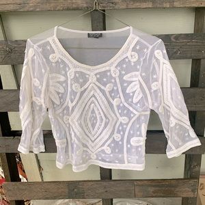 Super cute Top Shop sheer blouse